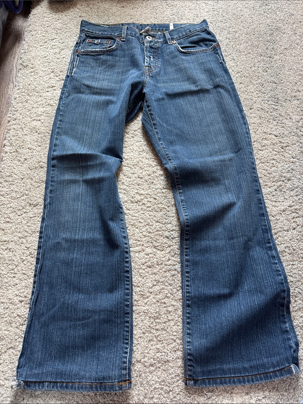 Lucky Brand Blue Flared Wide-Leg Jeans